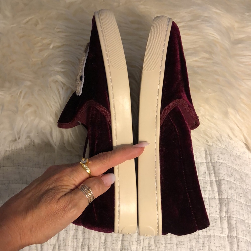Soludos “Llamas” velvet wine colored loafers EUC (BinD1) - Picture 4 of 6